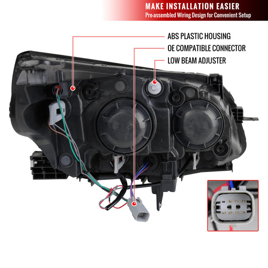 2013-2015 Malibu Projector Spec-D Headlights Chrome Smoked