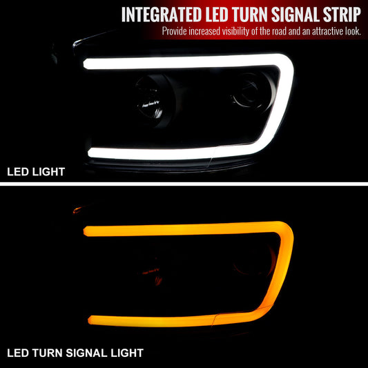 2006-2009 Dodge Ram 3500 Spec-D Headlights Black