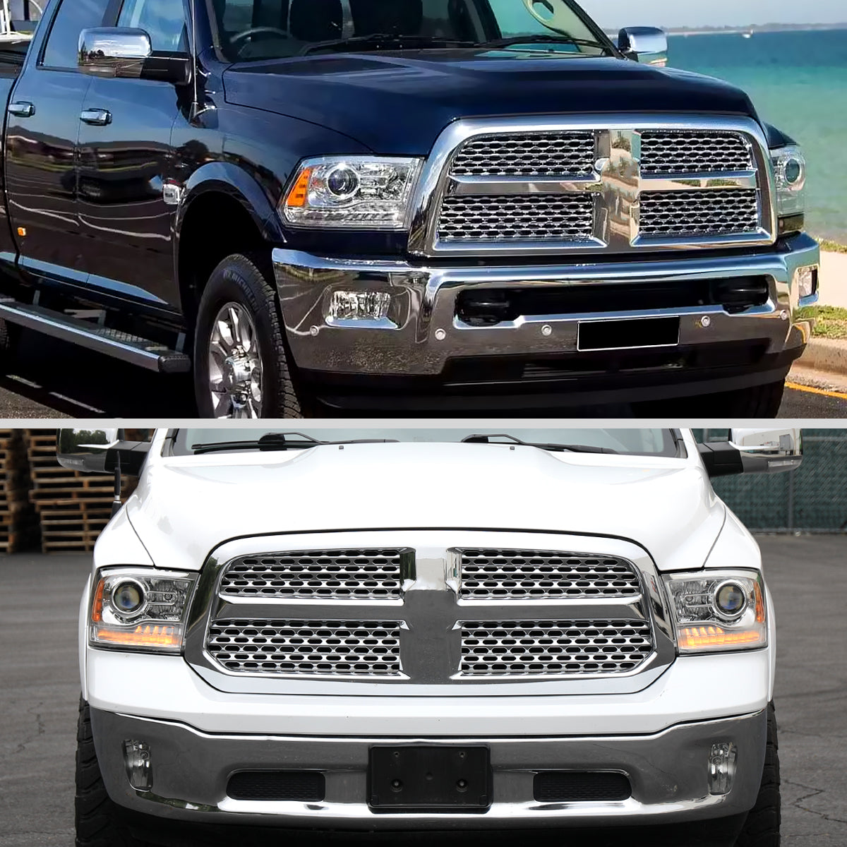 Spec-D 17 Ram chrome headlights