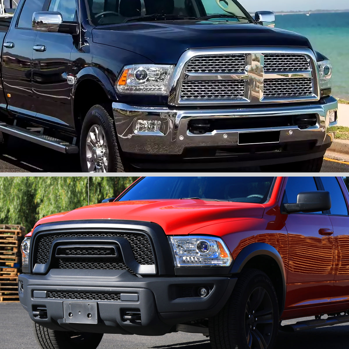 Spec-D 17 Ram chrome headlights