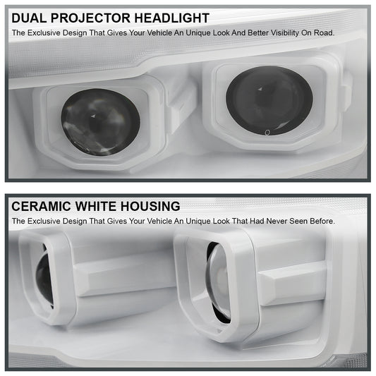 2020 RAm 1500 White Spec-D aftermarket headlights