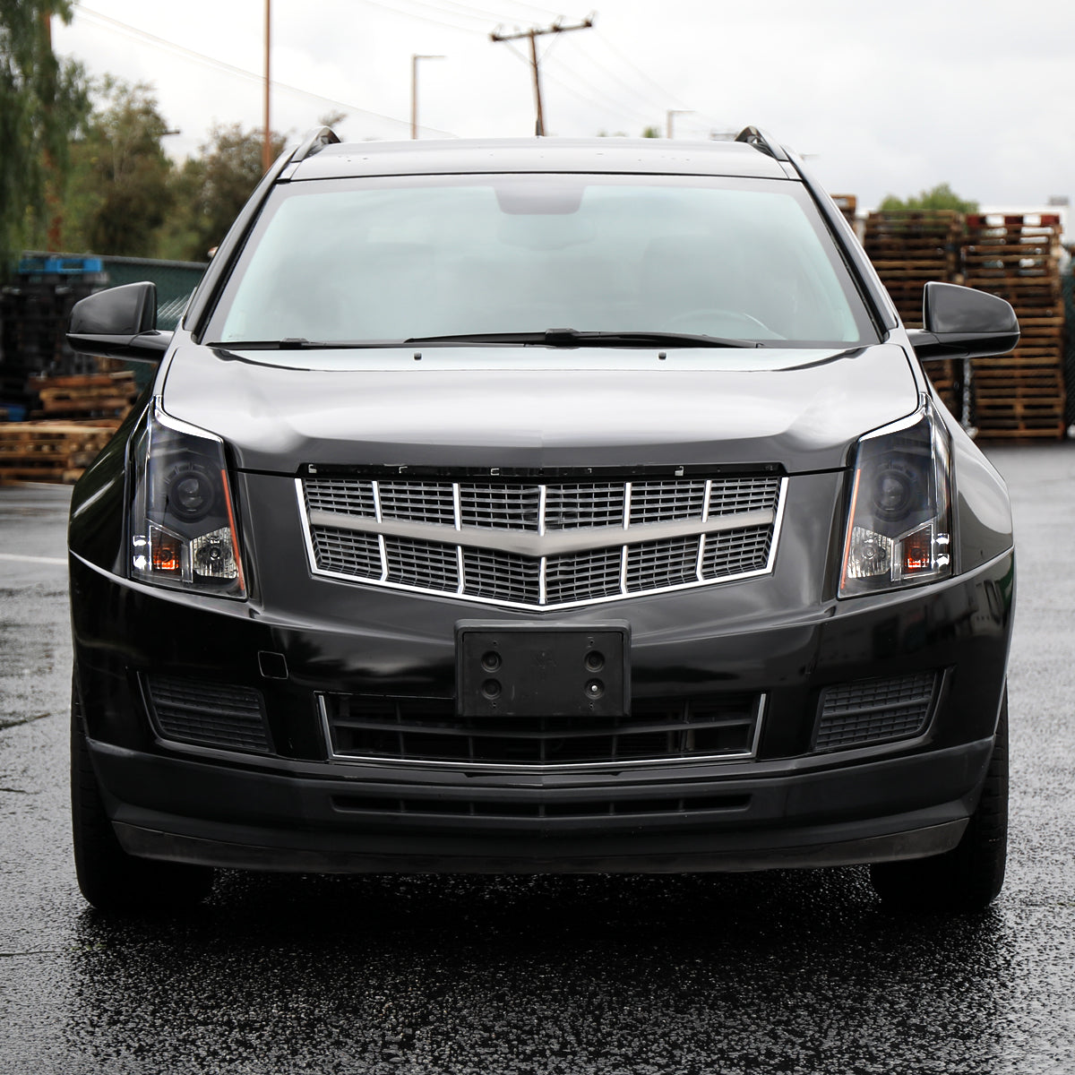 Spec-D Cadillac SRX 12 black headlights