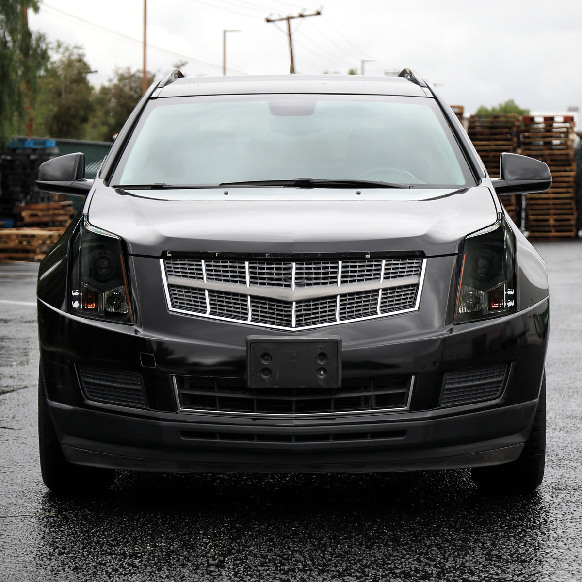 Spec-D 14 Cadillac SRX black headlights
