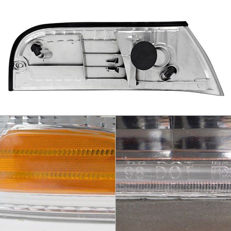 1998-2011 Ford Crown Victoria Spec-D Headlights Corner Lights Chrome