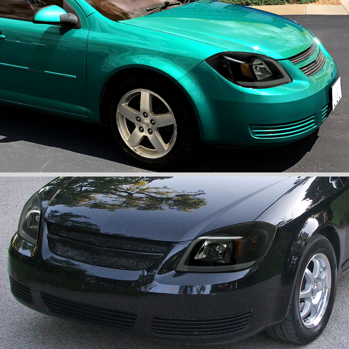 Restore aggressive look 2005-2010 Cobalt with black smoked Spec-D euro lights