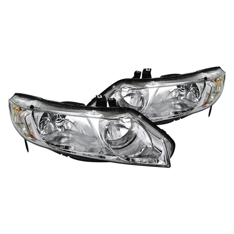Spec-D 06-11 Honda Civic 4Dr Chrome Headlights