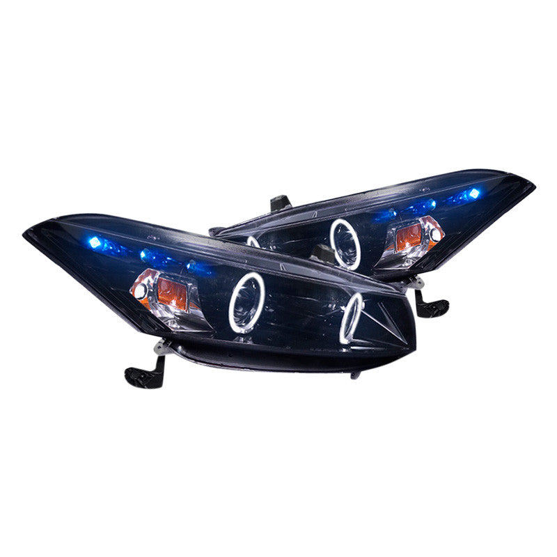 Spec-D 08-12 Honda Accord 2Dr Projector Black Headlights Smoked Lens