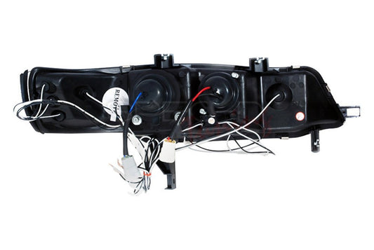1994-1997 Honda Accord Halo Projector Spec-D Headlights Black