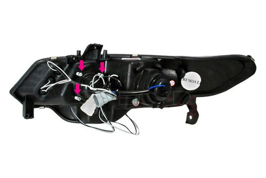 2006-2011 Honda Civic 2dr Halo Projector Spec-D Headlights Black