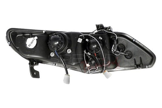 2006-2008 Honda Civic 4dr Halo Projector Spec-D Headlights Chrome