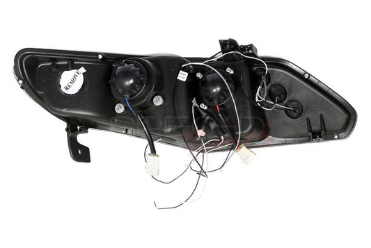 2006-2008 Honda Civic 4dr Halo Projector Spec-D Headlights Black