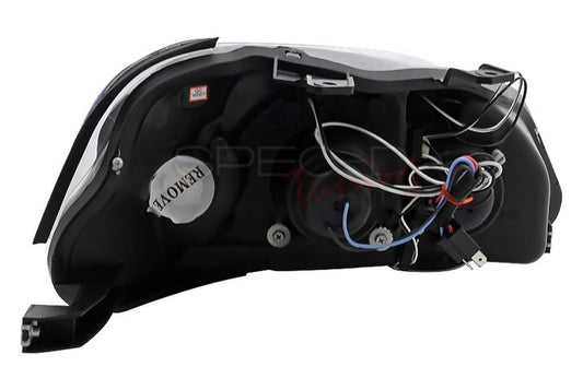1999-2000 Honda Civic Halo Projector Spec-D Headlights Chrome