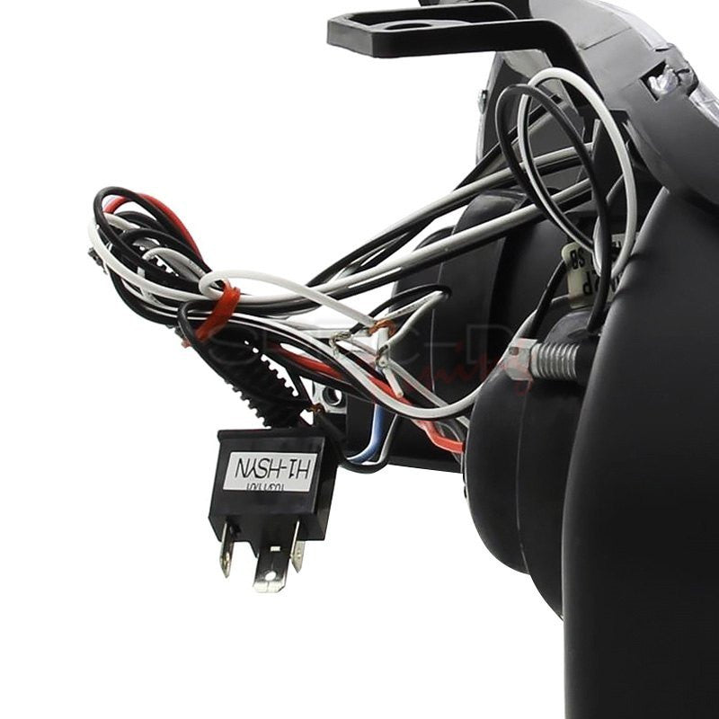 1999-00 Honda Civic Halo Projector Headlights Chrome