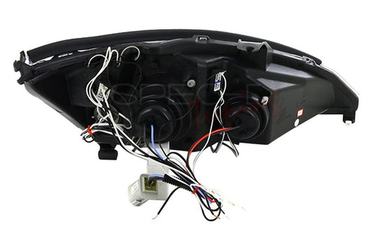 2000-2004 Ford Focus Halo Projector LED Spec-D Headlights Chrome