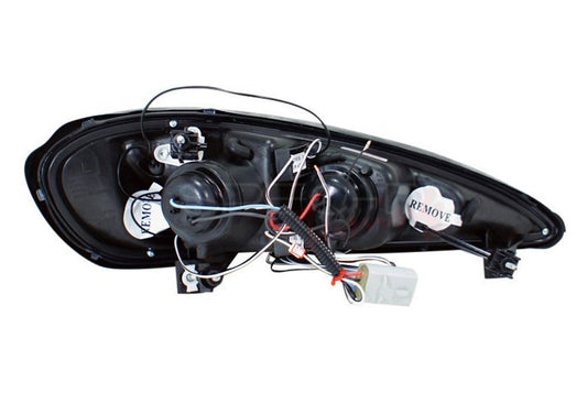 1999-2005 Pontiac Grand am Halo Projector Spec-D Headlights Black