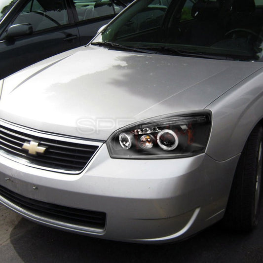 2004-2008 Chevy Malibu Halo Projector Spec-D Headlights Black