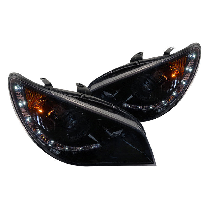 Spec-D 06-07 Impreza Wrx Black Headlights Smoked Lens
