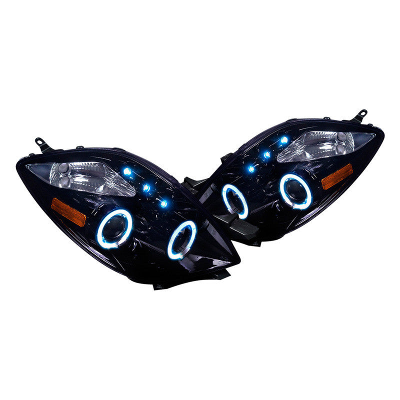 Spec-D 06-08 Toyota Yaris 3Dr Black Headlights Smoked Lens