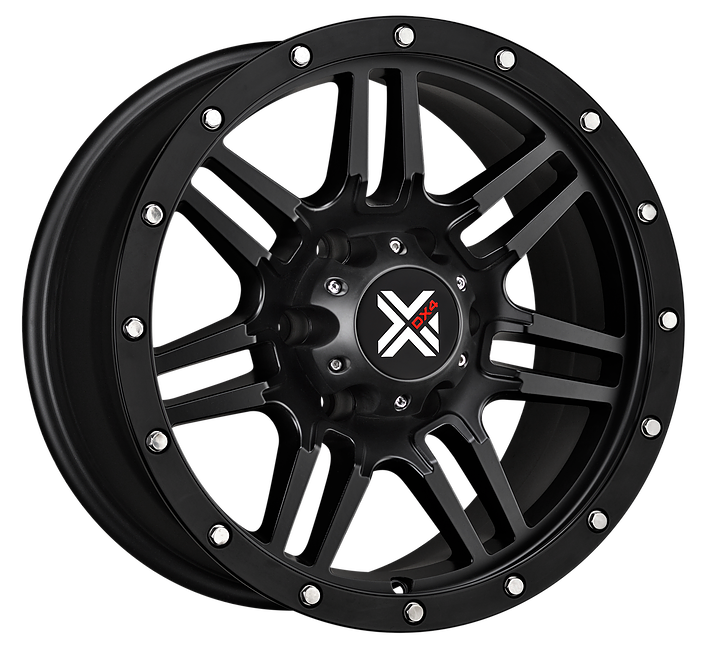 DX4 Matte Black Wheel Center Caps - 5 Lug, Model 7115-4-CAP