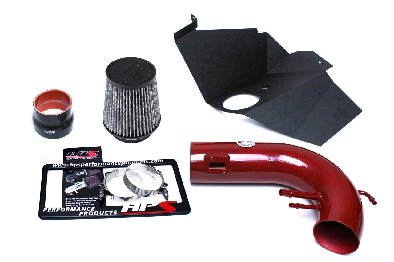 827-556R Ford Mustang 2015-17 Red HPS Short Ram Air Intake