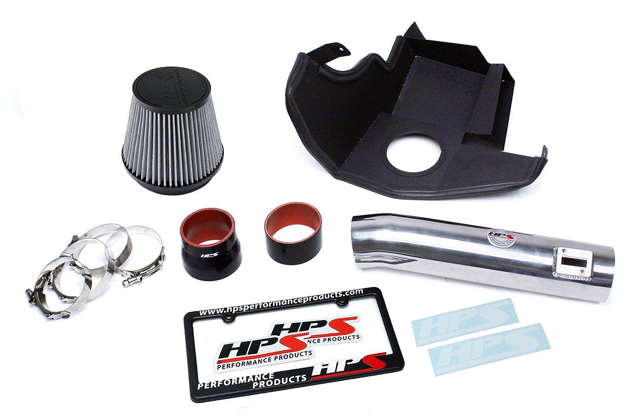 827-561P Ford Mustang 2011-14 Polish HPS Short Ram Air Intake