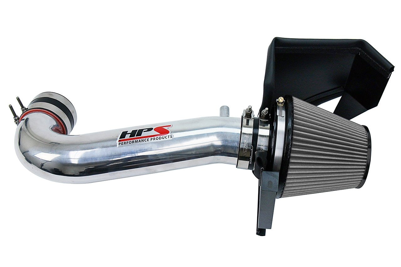 HPS Polish Short ram Air Intake Kit + Heat Shield Short Ram 827-600P