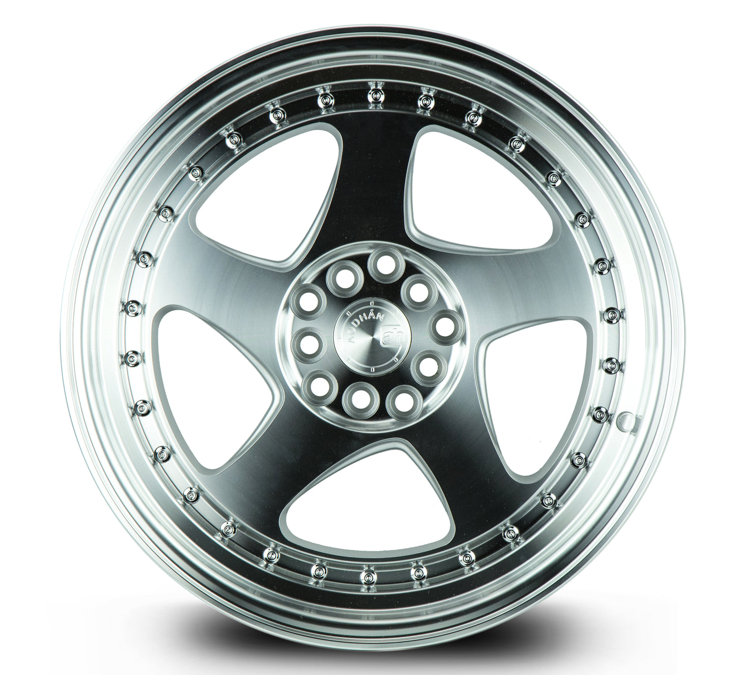 Aodhan AH01 18x9.5 big fat lip silver 5x100 wheel stance