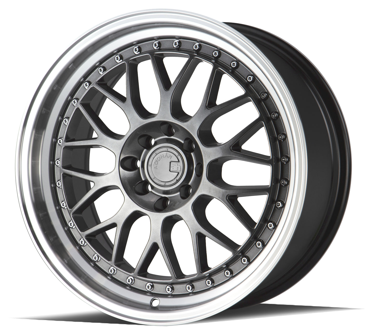 Aodhan AH02 17x8 deep dish black 4x100 4x11 rim4.3 wheel ET35 Hellaflushed