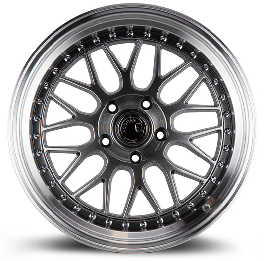Aodhan AH02 18x9.5 big fat lip black 5x100 wheel ET35 stance