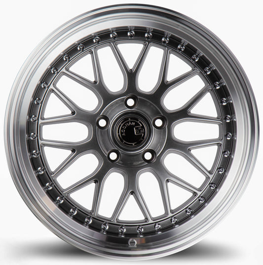 Aodhan AH02 19x8.5 big fat lip black 5x120 wheel stance