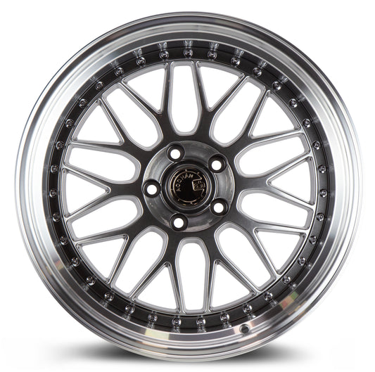 Aodhan AH02 19x9.5 big fat lip black 5x120 wheel stance