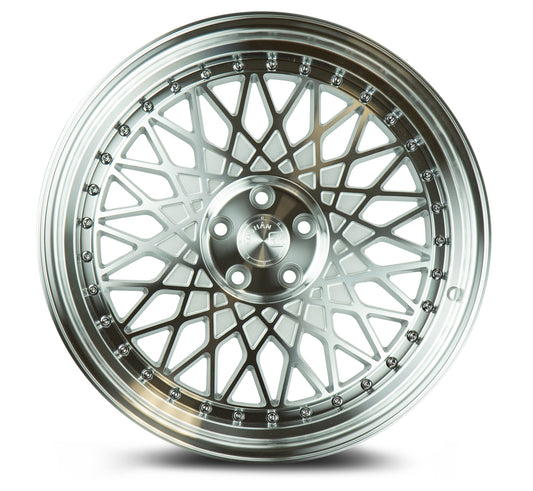 Aodhan AH05 18x8.5 wheel 5x4.5.3 Silver Machined Face mesh Rim
