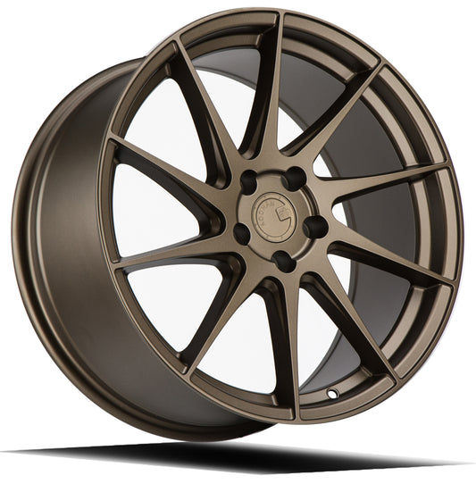Aodhan AH09 18x8.5 directional bronze 5x100 wheel ET35 stance