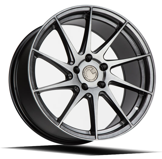 Aodhan AH09 18x8.5 directional black 5x100 wheel ET35 stance