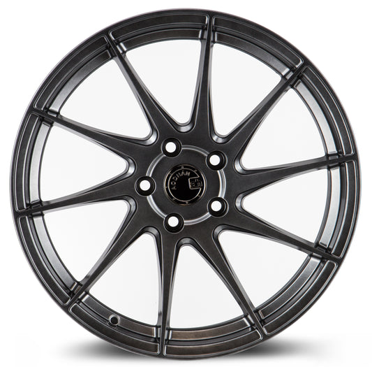 Aodhan AH09 18x8.5 directional black 5x108 wheel ET35 stance