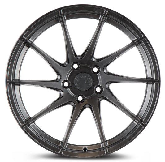 Aodhan AH09 18x9.5 directional black 5x100 wheel ET35 stance
