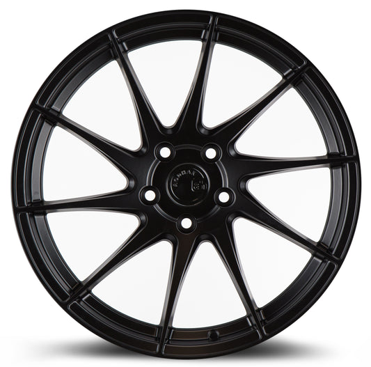 Aodhan AH09 18x9.5 directional black 5x112 wheel ET35 stance
