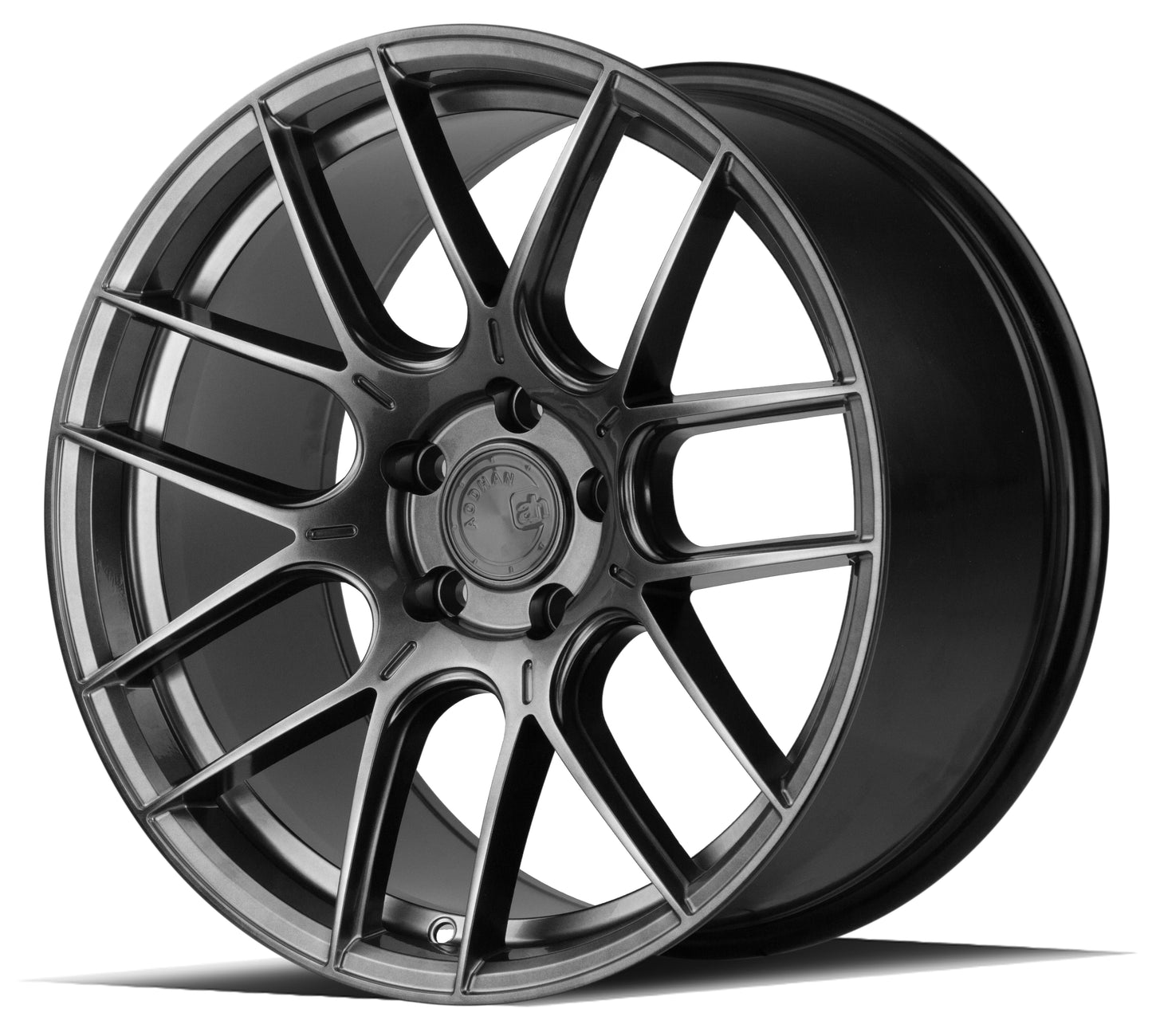 Aodhan AH-X 18x9.5 rim Concave black 5x120 wheel ET35 Hellaflushed