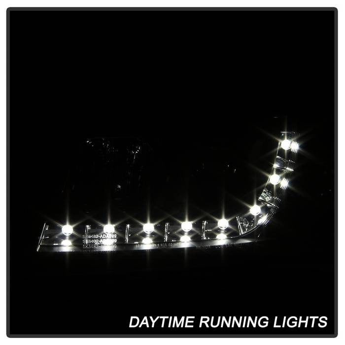 Audi A6 2003 DRL Projector Headlights Black Halogen