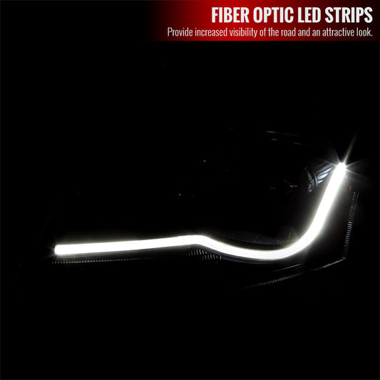 1999-2006 Audi TT Projector Spec-D Headlights LED Bar Smoked Black
