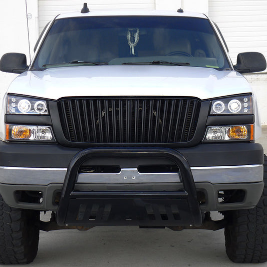 2003-2007 Chevy Silverado Avalanche Halo Projector Spec-D Headlights Black