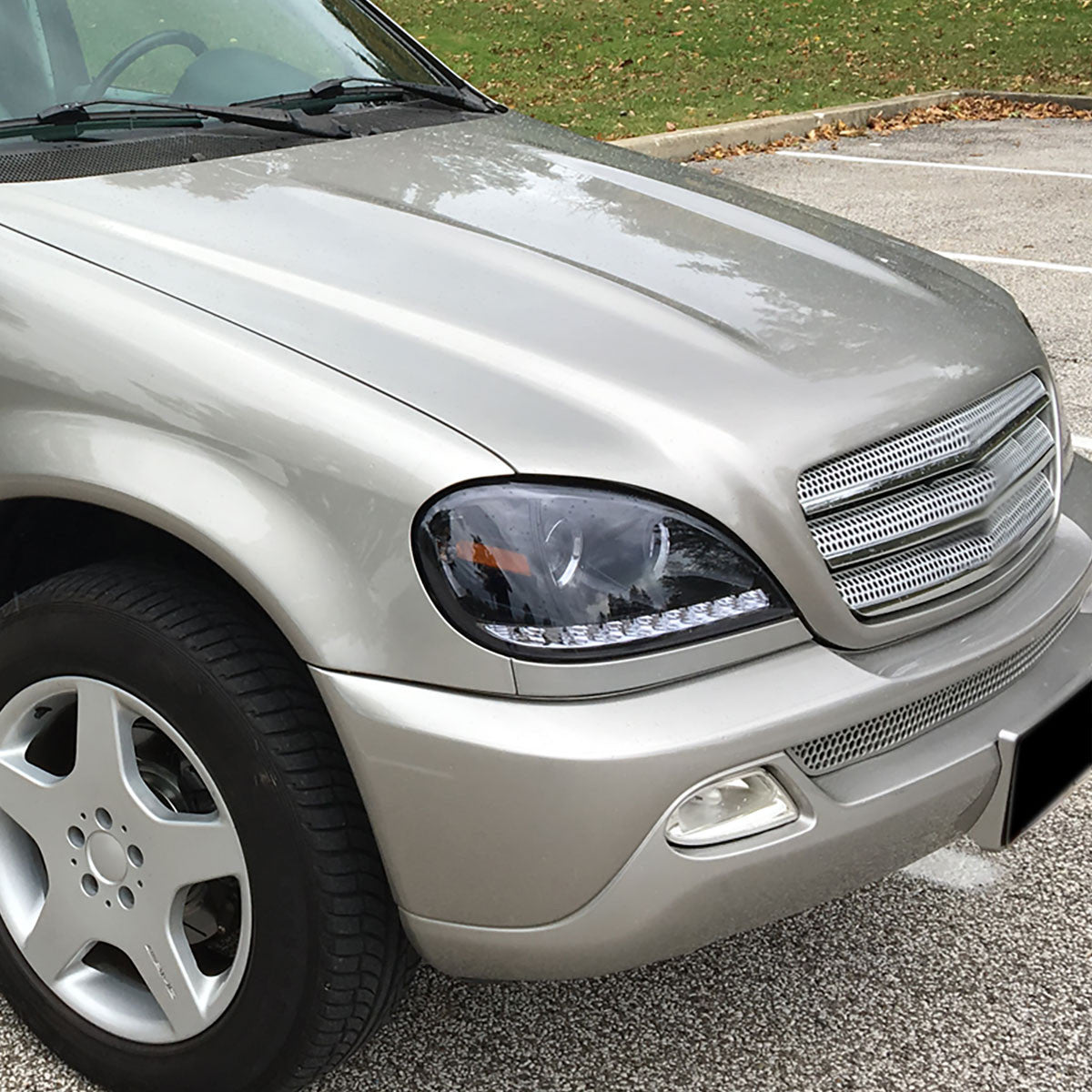 2LHP-AVA07G-TM 2007-13 Chevy Avalanche Projector Headlights Black Smokedd