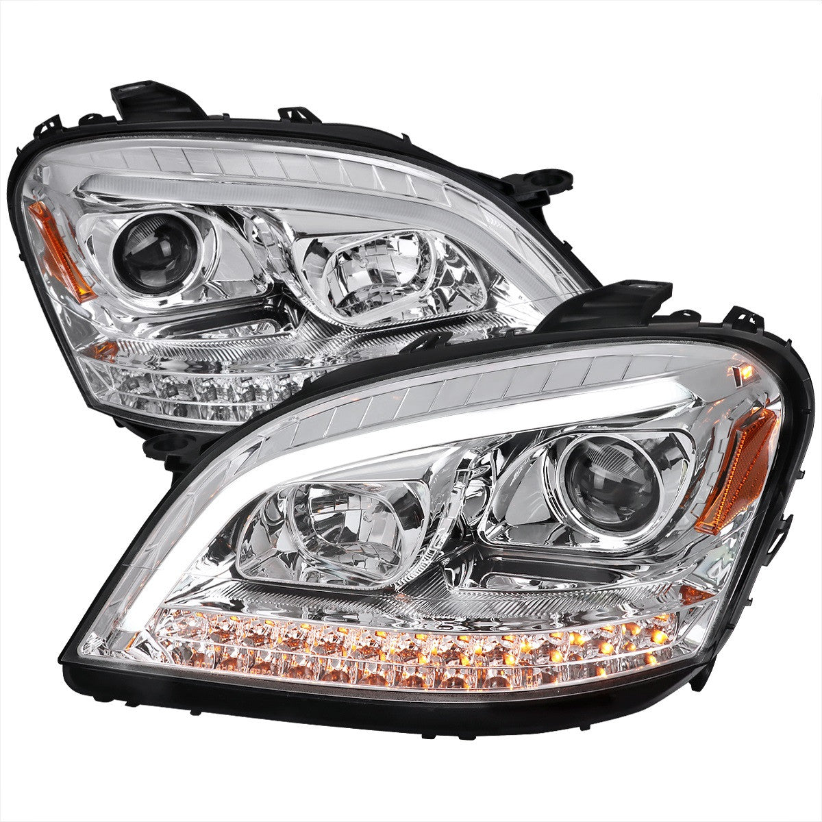 Spec-D 2006-08 Mercedes W164 Sequential LED Headlights Chrome
