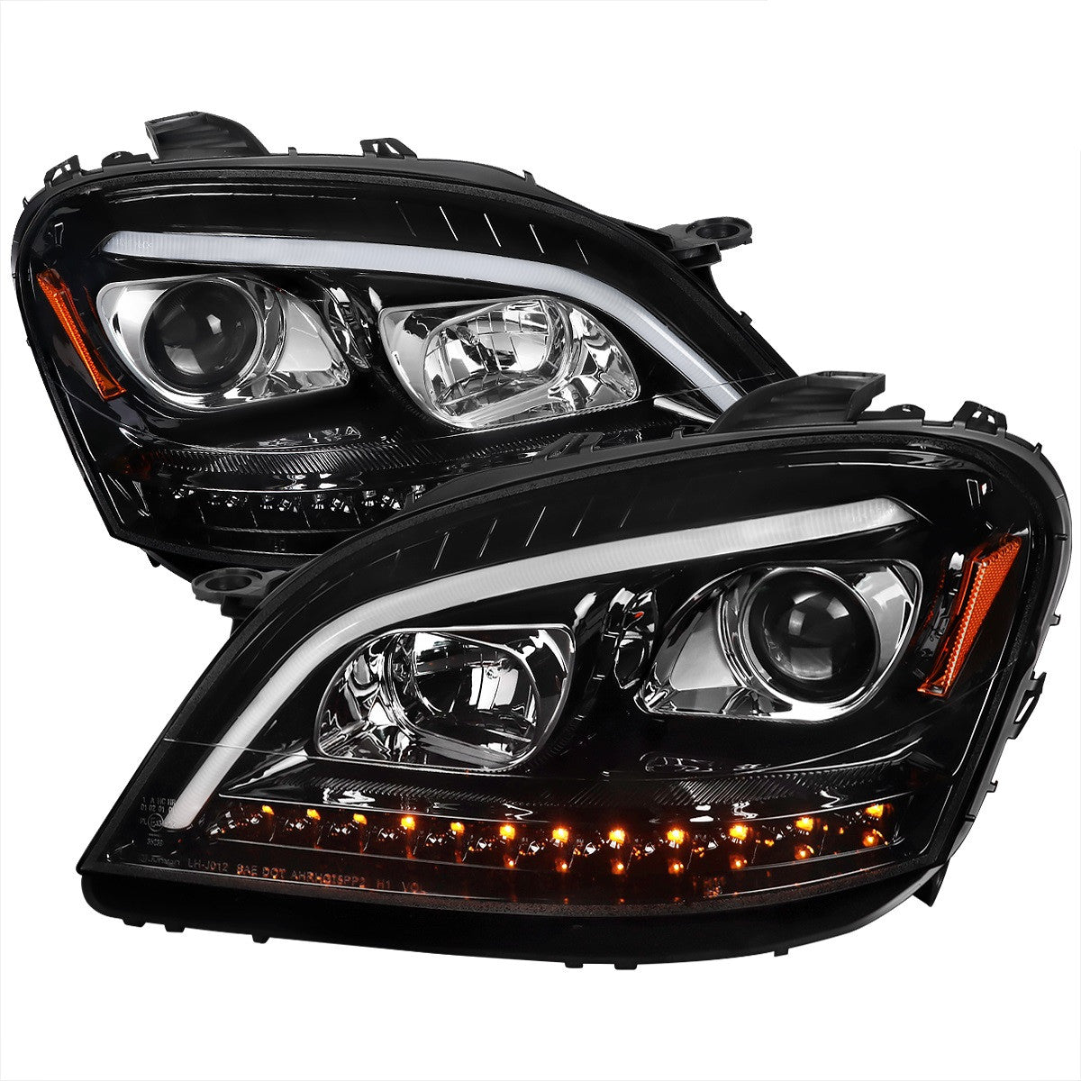 Spec-D 2006-08 Mercedes W164 Sequential LED Headlights Black