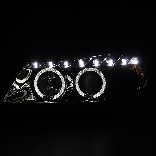 2006-2008 BMW 3-series E90 Projector Spec-D Headlights Chrome 4Dr