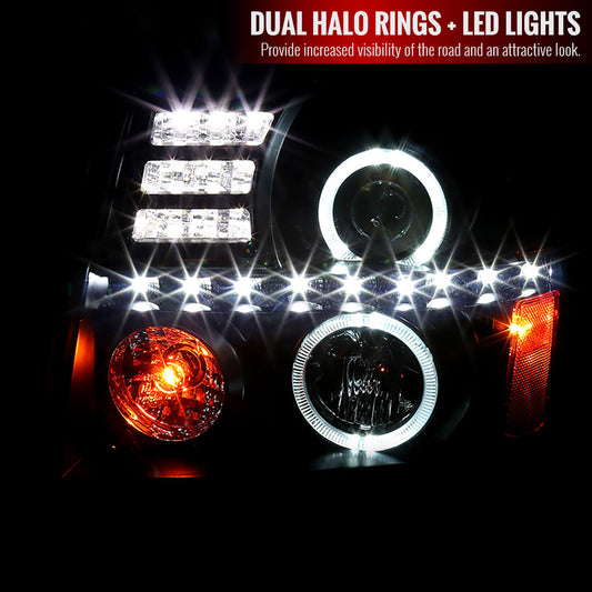 2002-2006 Cadillac Escalade Projector Spec-D Headlights Smoked