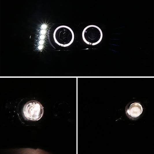 2004-2012 Chevy Colorado Halo Projector Spec-D Headlights Black Smoked