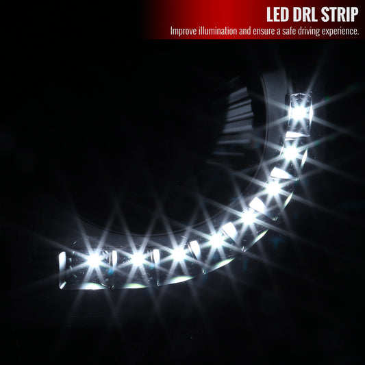 1999-2002 Chevy Silverado Projector Spec-D Headlights LED Smoked