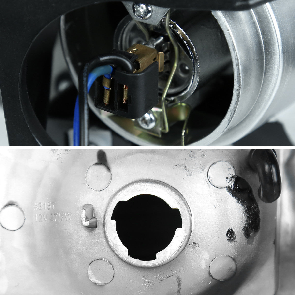 2LHP-SIV14JM-TM 2014-16 Silverado U-Bar LED Projector Headlights Black