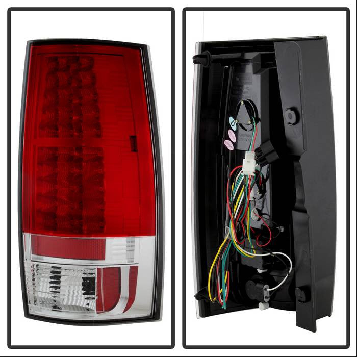 Chevy GMC Yukon Yukon Denali LED Tail Lights Red Clear